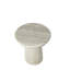 Table d'appoint ronde 19,69 po en forme de champignon, table d'appoint en fibre de verre texturée en faux travertin pour le salon et la chambre à coucher, beige, sans assemblage requis