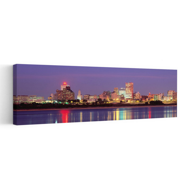 Dusk Memphis Tennessee USA by Richard Sisk - Wrapped Canvas Panoramic Print, 30.48 cm H x 91.44 cm W