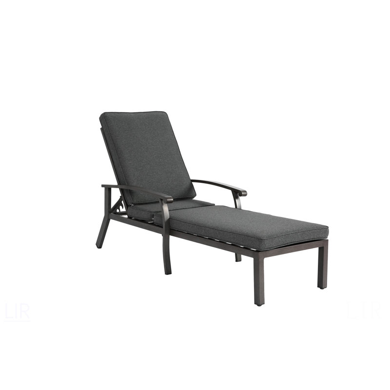 Chaise longue en fonte d'aluminium, Gris