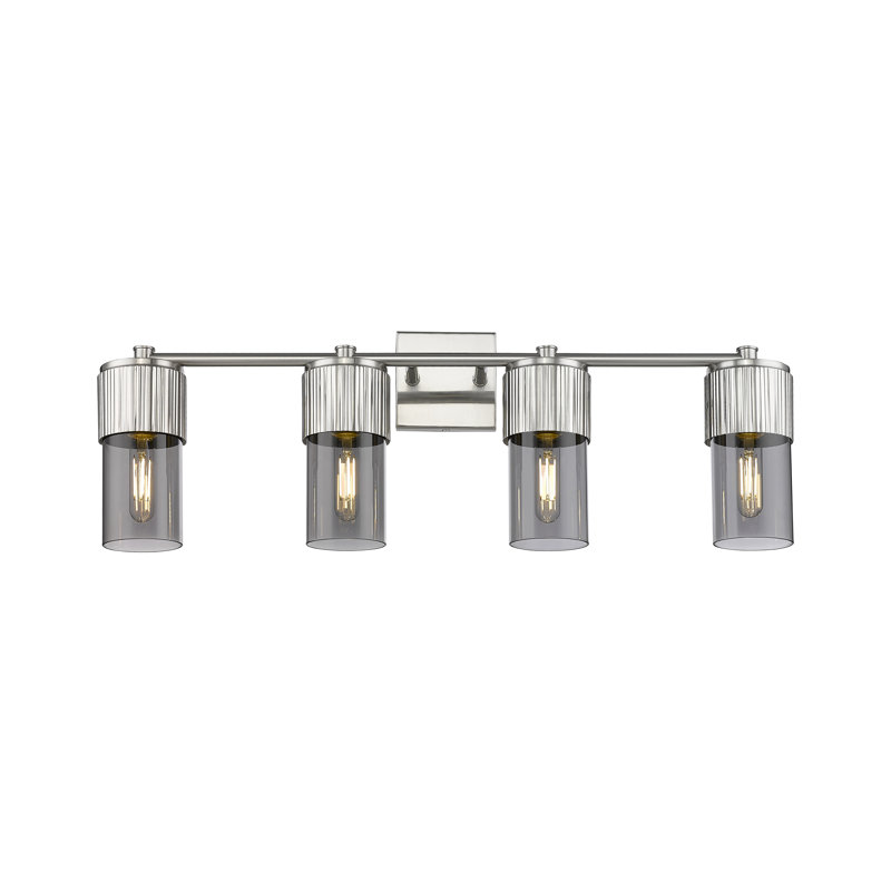 Éclairage pour meuble-lavabo mural 4 po Bolivar, Fumée, Nickel satiné