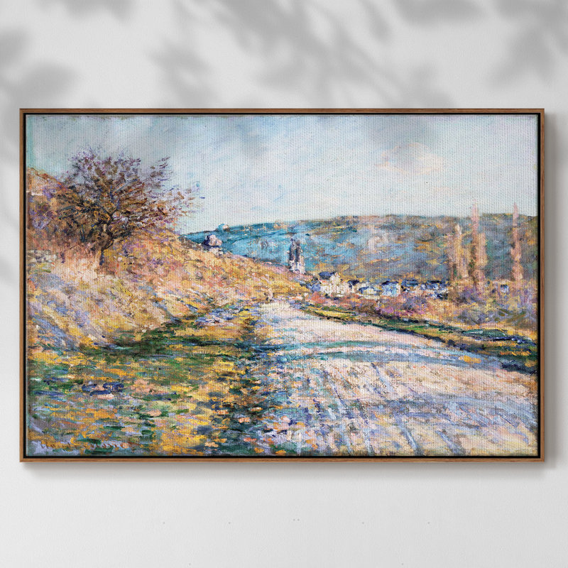 Monet, H 25 po x l 37 po x P 2 po, Noyer