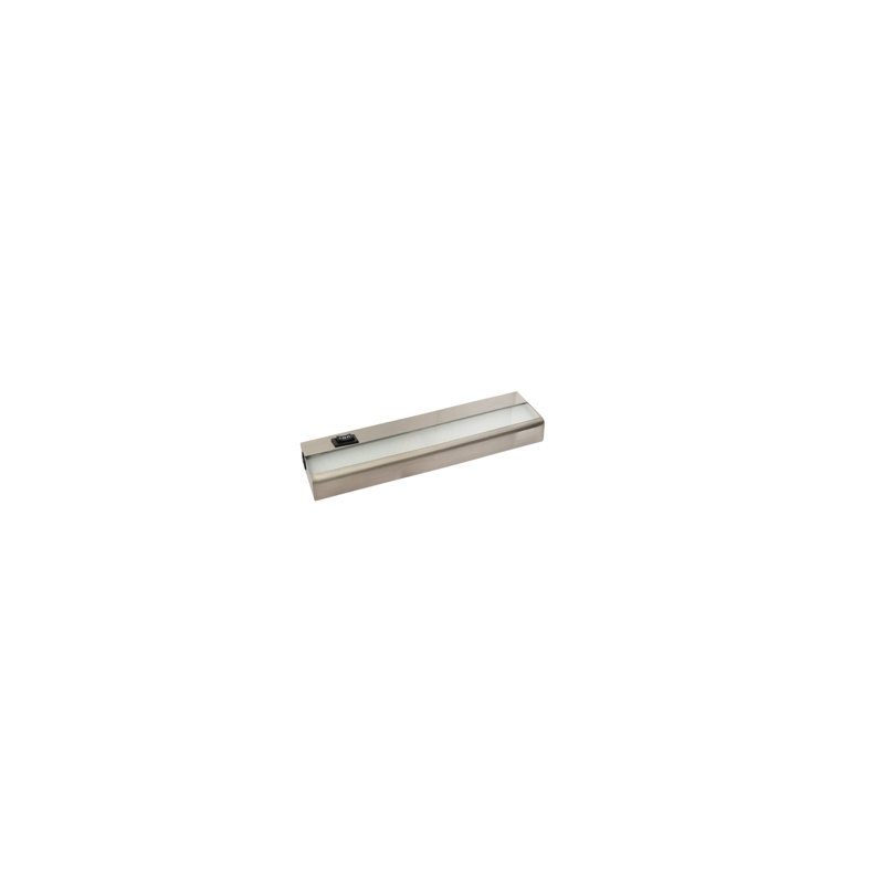 Barre d'éclairage portative à DEL sous l'armoire, H 1 po x l 3,5 po x P 12 po, Nickel