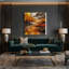 Aquarelle, paysage 30, art mural sur toile brune-1385099410