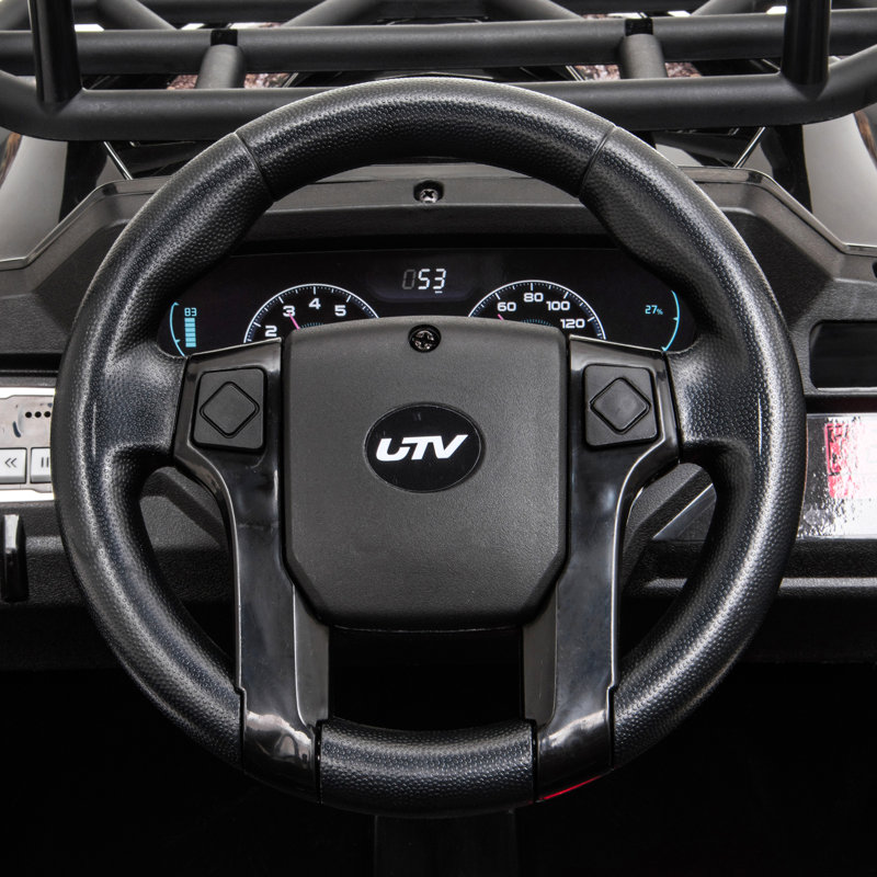 Black 12-Volt Kids Electric Ride-On UTV with Remote Control
