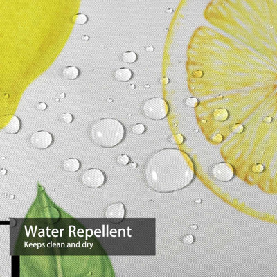 Rideau de douche avec 12 crochets Lemon