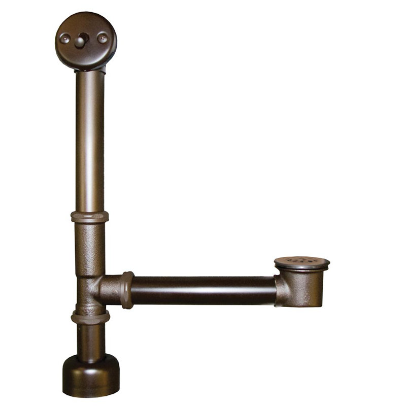 Aurora Trip Lever Leg Tub Drain with Overflow, Oil Rubbed Bronze