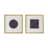 S/2 23.6X23.6" Lillian Purple Crystal Shadow Boxes Wall Décor