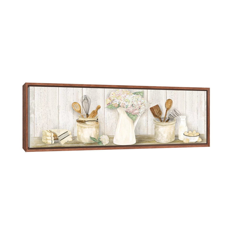 Panneau de cuisine rétro par Tara Reed, impression d'art graphique panoramique, H 20 po x l 60 po x P 1,5 po