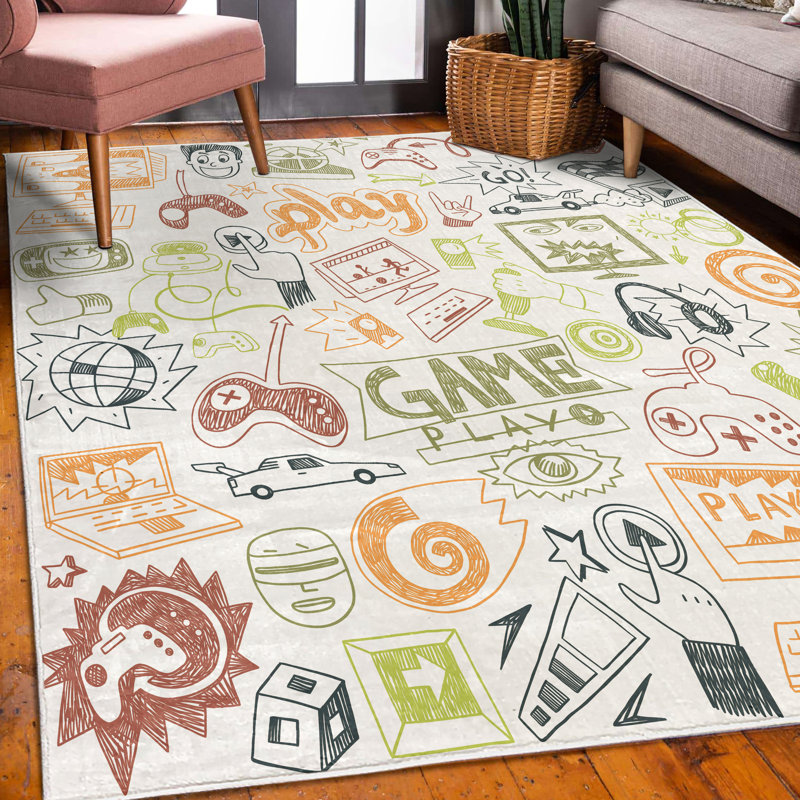Tapis décoratif Mendelsohn, Rectangle 4 pi x 5 pi 5 po
