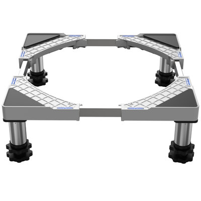 Support de machine à laver réglable avec pieds de support en acier inoxydable, base d'appareil surélevée avec coussins anti-vibration