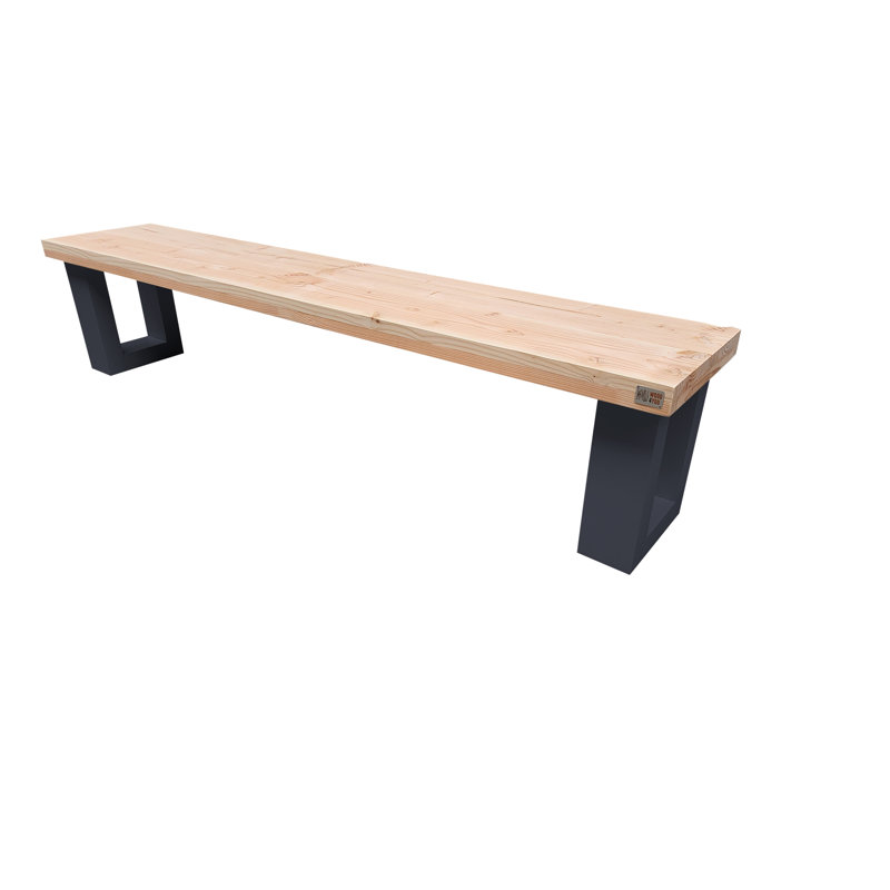 Mesa Manufactured Wood Wood Outdoor Bench, 43 cm H x 120 cm W x 38 cm D