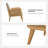 Mayenne Upholstered Accent Chair with Rattan Arms-985338284