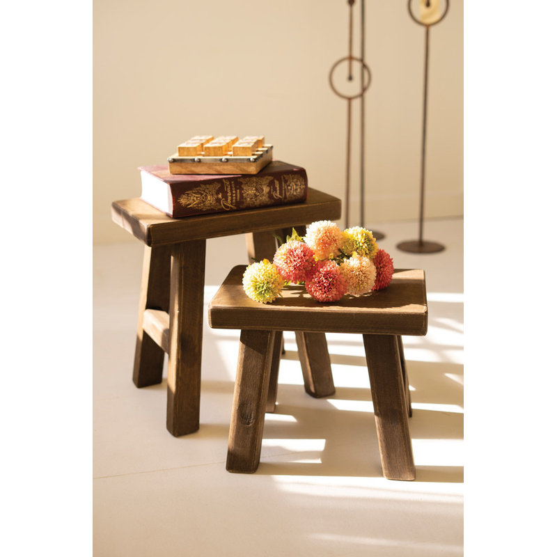 Ensemble de 2 tabourets d'appoint Kalalou