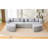 Grey Boneless - Combined With Customizable Shape, Curved Modules, And Comfortable Seating For Relaxing Sectional Unique Ample Seating, Soft Fabric-912797758-912797759