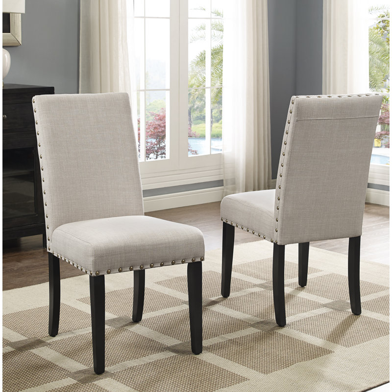 Chaise d'appoint rembourrée Haysi, Brun clair