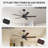 48"/56"/60" 6 - Blade Indoor Farmhouse Ceiling Fan with Lightless,Reversible DC Motor, 6-Speed Remote Control-326023780-330101874-330101876