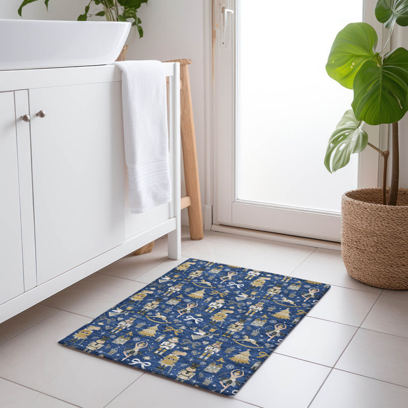 Tapis tissé à la machine Xhevrie, Rectangle 1 pi 8 po x 2 pi 6 po