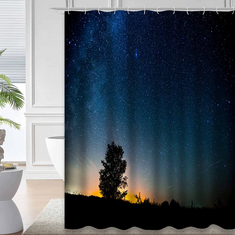 Rideau de douche Starry Sky, L 72 po x l 78 po