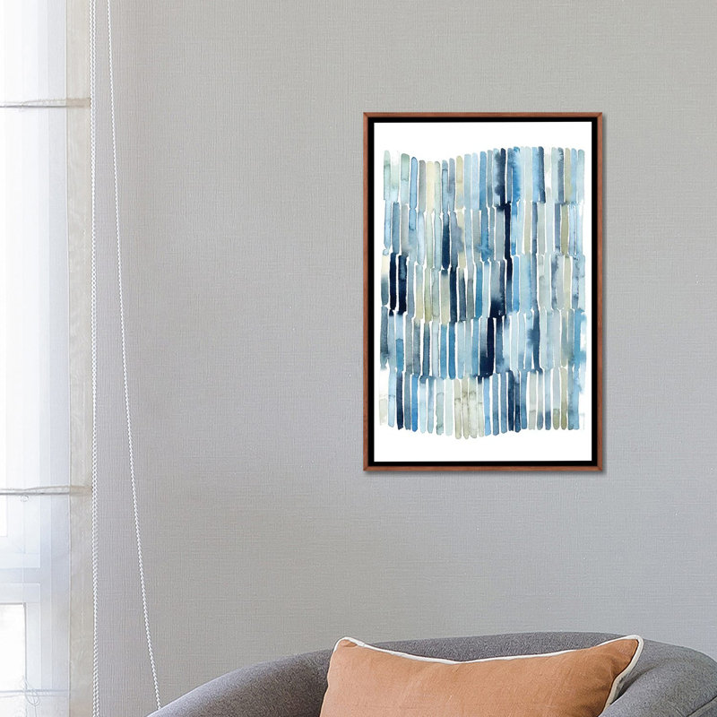 «Beach Wash I» par Grace Popp - reproduction d'art, Toile classique avec cadre brun, Pas de tapis, H 26 po x l 18 po x 1,5 po