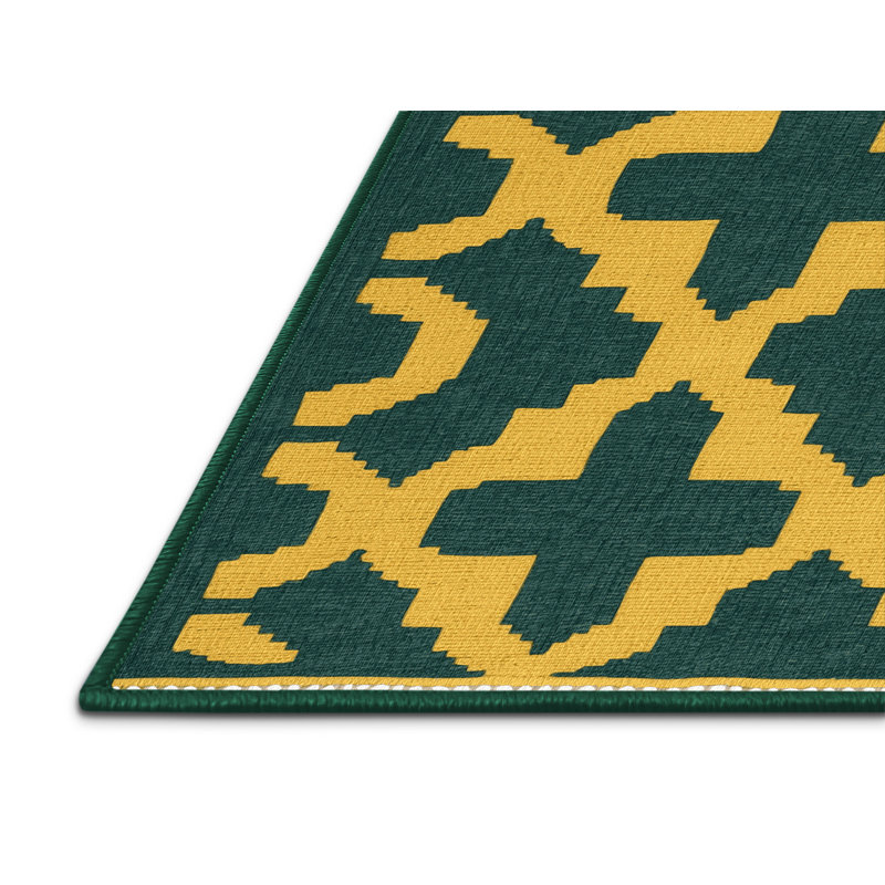 Tapis vert en treillis lavable à la machine, Rectangle 5 pi x 7 pi
