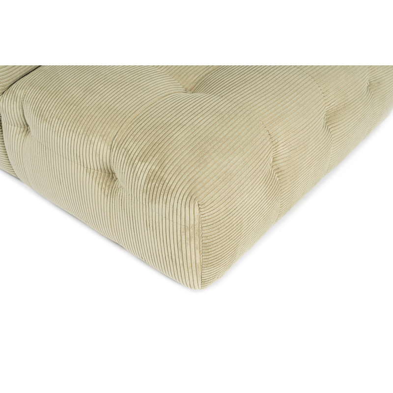 Stylish Corner Sofa, Green Fabric, 118 x 59 x 28.3 inches | Durable Beech Wood & Chipboard Frame, 100% Polyester, 28 DNS Foam Back Support | Fixed Cushions, Easy-Clean Fabric, Perfect for Modern Living Rooms