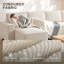 Canapé avec chaises doubles, canapé modulaire en U, beige-52456726