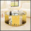 Table basse circulaire en acier inoxydable de style moderne et minimaliste