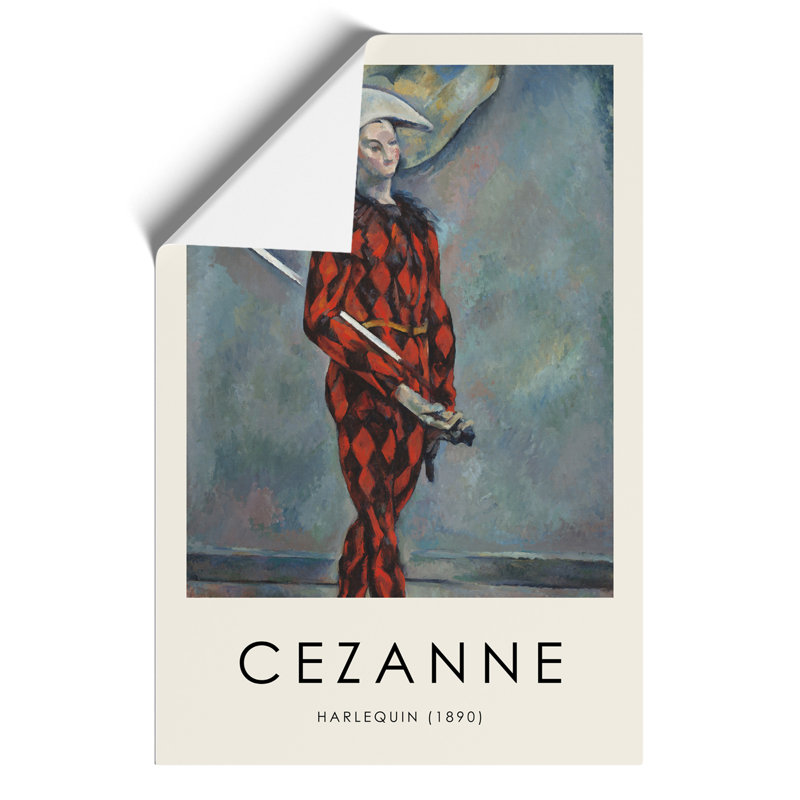Harlequin Print by Paul Cezanne - Frameless Print, 42cm H x 30cm W x 0.1cm D