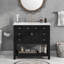 Meuble-lavabo de salle de bain avec lavabo supérieur, armoire de rangement moderne avec 2 portes à fermeture douce et 6 tiroirs