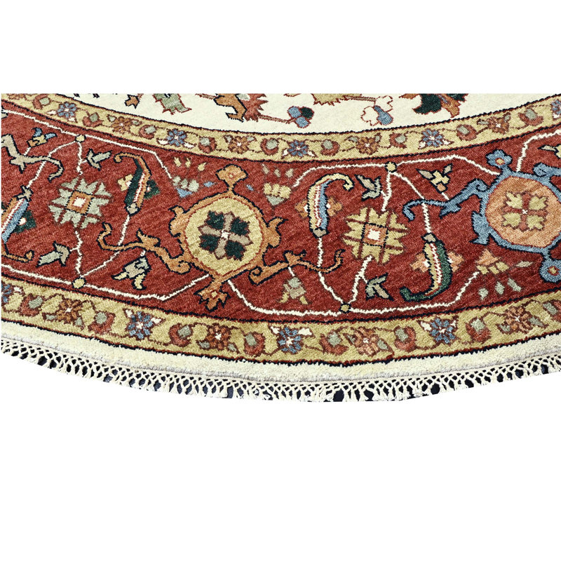 Handmade Wool Oriental Area Rug, Round 8'