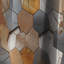 Rustic Hexagons Boho Motif I - Rideau abstrait - Rideau géométrique occultant - 1 panneaux-107555899