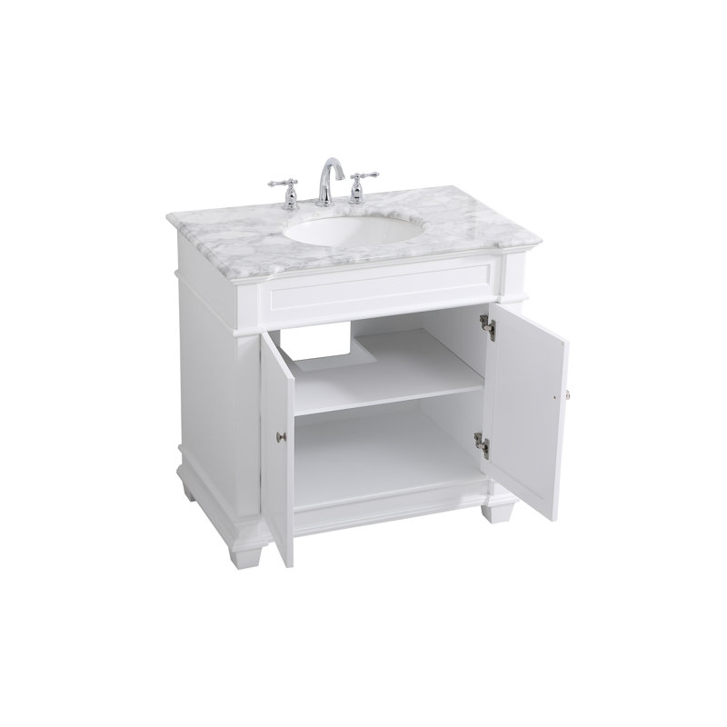 Ensemble de meuble-lavabo simple 36 po Lydie, Blanc
