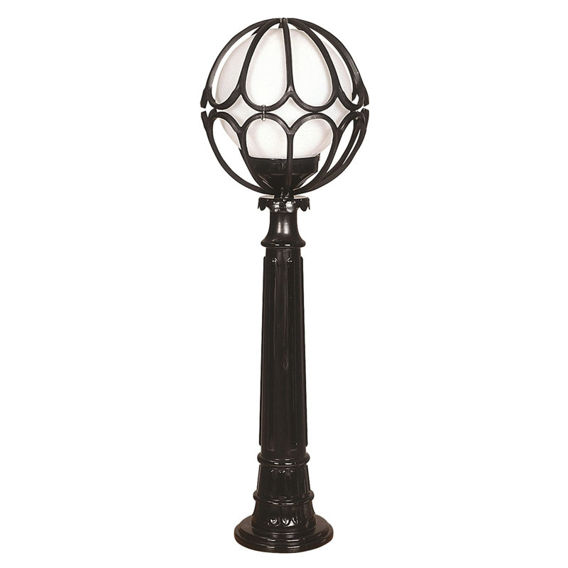 Lampadaire noir câblé à 1 lumière de 39 po de hauteur (double)