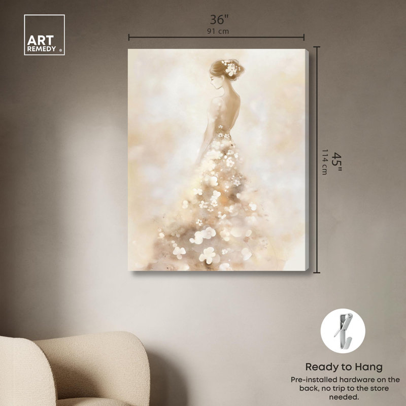 «Dreamscape of Ivory I», reproduction d'art sur toile par Art Remedy, H 45 po x l 36 po, Gallery Wrapped
