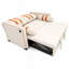 Canapé-lit 2 places escamotable avec port USB, dossier réglable à 3 positions et conception convertible pour le salon et les chambres d'amis.