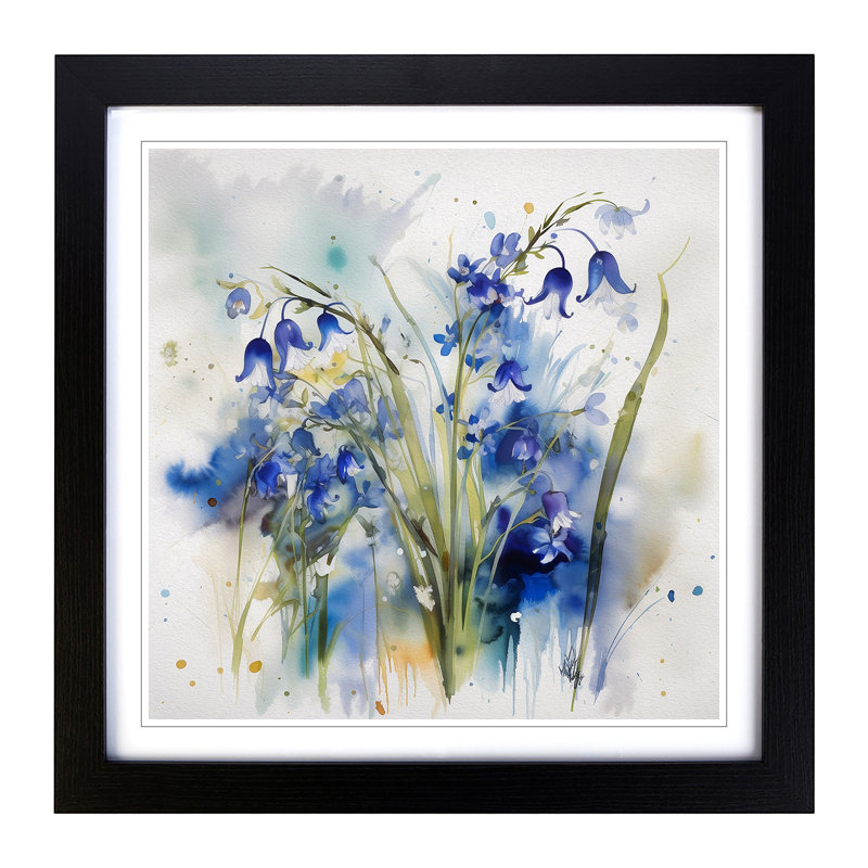 Single Picture Frame Print on Wood, Black