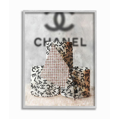 Fashion Forward Toilet Paper Designer Detail Gray Farmhouse Rustic Oversized Framed Giclee Texturized Art by Ziwei Li