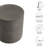 Brion Indoor - Outdoor Patio Concrete Stool-106589061-106589062