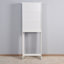 Armoire de rangement pour salle de bain en bois au-dessus de la toilette avec tablette réglable 23,62 x 7,72 x 67,32 po