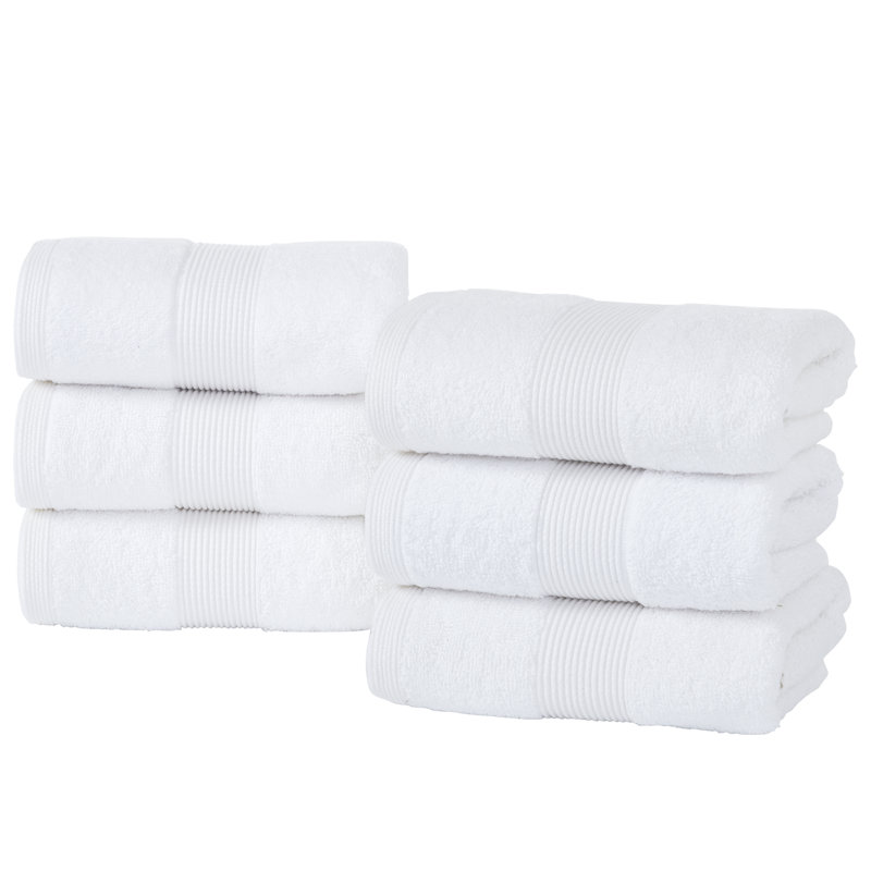 Srihitha Plush Hand Towel, White