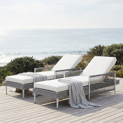 Ensemble de 2 chaises longues Modern Patio