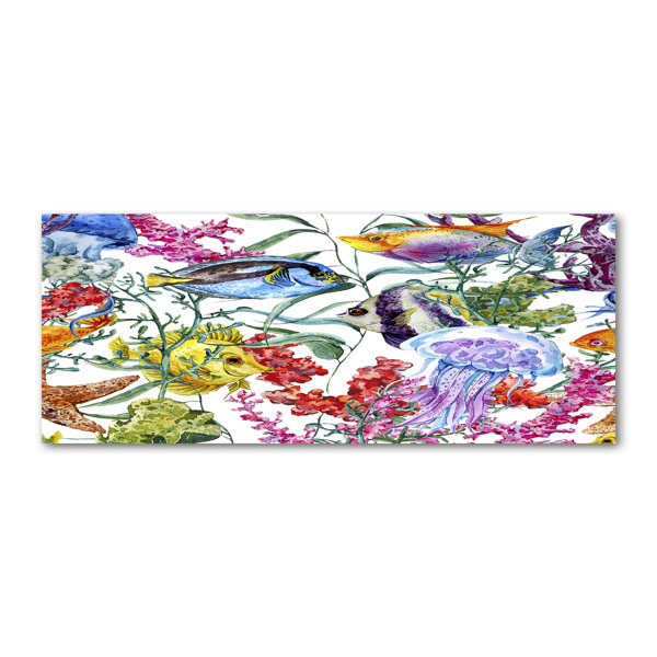 Tulup Leinwandbild 100x50 Cm – Seerosen Motiv In Blau, Mit Aufhängung