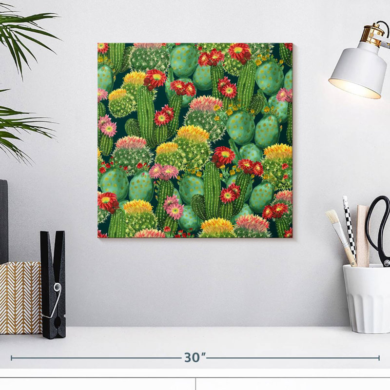 Harnek Colourful Cactus, 16" H x 16" W