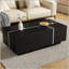 Table basse extensible de 47,2 po à 72,7 po, table basse multifonctionnelle avec finition ultrabrillante, table basse avec 2 espaces de rangement cachés et 2 tiroirs pour le salon-364373011