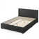 Estella Upholstered Bed Frame with Headboard, Ottoman Under-bed Storage