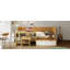 Lit de jour simple en bois avec tablettes de rangement et casiers, lit multifonctionnel avec bureau d'étude et tabouret assorti-972292156