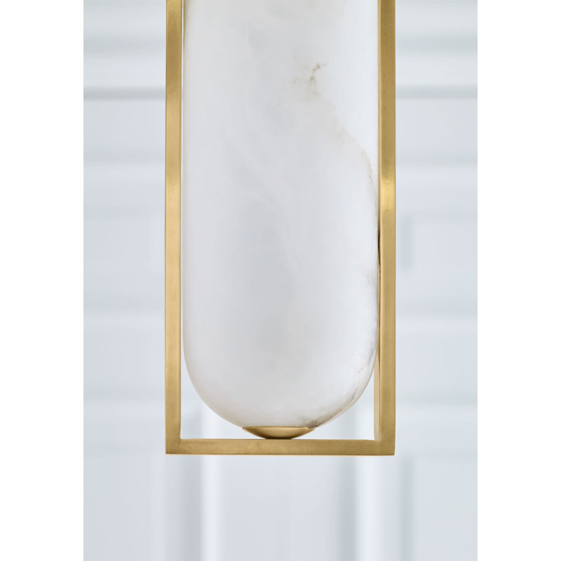 Kelly Wearstler Melange Small Elongated Pendant, Antique-Burnished Brass