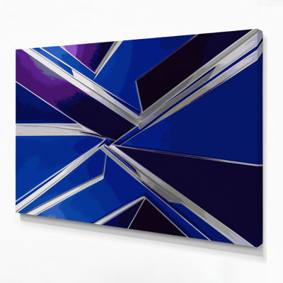 Hard Edge 39 Blue Canvas Wall Art