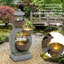 Outdoor Fountain with Lights