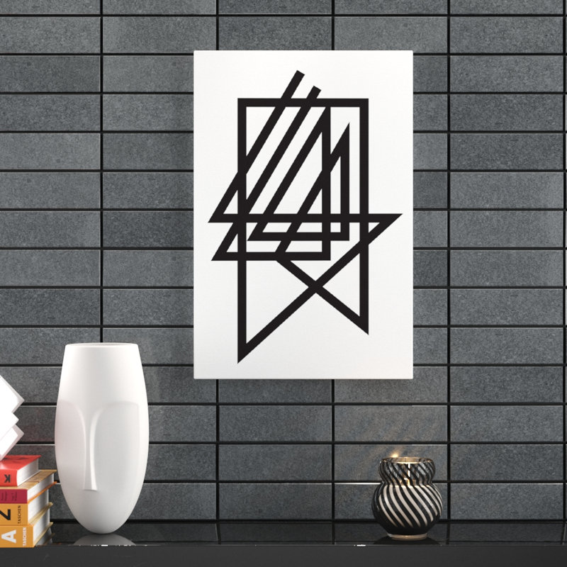« barbu-caution »-impression, Toile, H 18 po x l 12 po x P 1,5 po